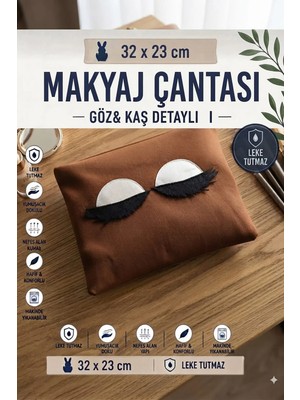 Nisahometeks Makyaj Çantası ( Kadife Kumaş 32 x 23 cm )
