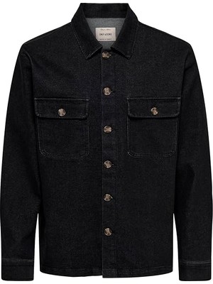 Only & Sons Erkek Onskodyl Box Antrasit Gömlek - 22038475
