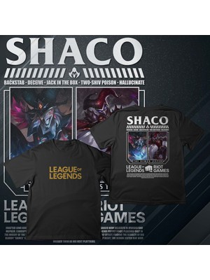 Tottobene League Of Legends -Shaco- Baskılı Oversize T-Shirt