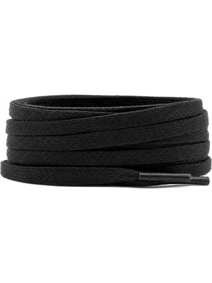 Hapshoe 120 cm Siyah 5 mm Yassı Mumlu Ayakkabı Bağcığı