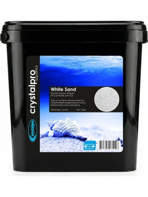 Crystalpro White Sand 12 kg Beyaz Akvaryum Kumu Kalsiyum Karbonat Kum Resif Mercan ve Ciklet