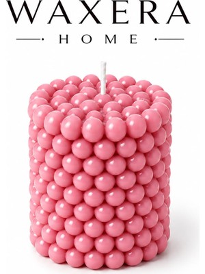 Waxera El Yapımı Doğal Soya Wax Bubble Mum – Dekoratif Baloncuk Mum | Parafinsiz | Modern Ev