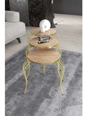 Hobibahçem Lükens Zigon Sehpa Çam Kahverengi