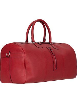 BloominBag Bloomvoyager Roma Rouge Hakiki Deri Duffle Unisex Seyahat & Hafta Sonu Çantası