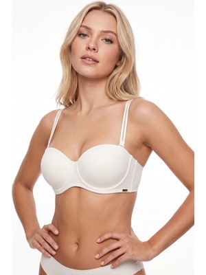 Nbb Ekru Soft Straplez Tek Sütyen