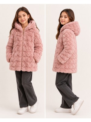 Markam Pink Buble Peluş Içi Astarlı Mont Kız Çocuk