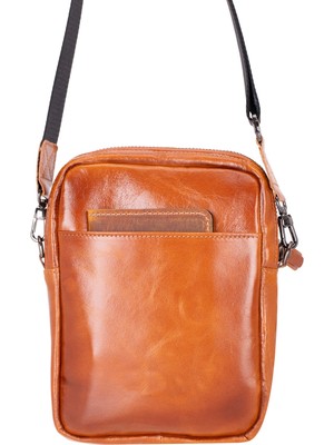 BloominBag Bloombag Cognac Brown Hakiki Deri Crossbody Çanta