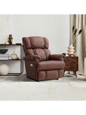 Yatsan La-Z-Boy Pinnacle Leather Madras Chesnut Elektrikli Tv Koltuğu