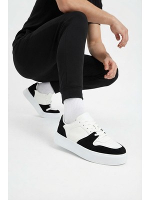 Zerenyus ZRK-X726 Premium Kalın Taban Air Beyaz Siyah Erkek Sneaker
