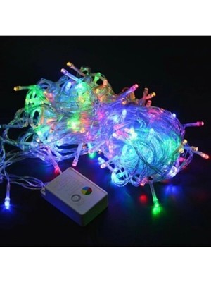 St. Morritz Rengarenk Yılbaşı Çam Ağacı Işığı 10 Metre Fişli LED Rgb Lambaları Işık