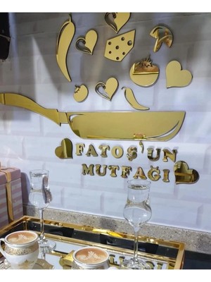 St. Morritz Fatoş'un Mutfağı Yazılı Pleksi Mutfak Süsü-Mutfak Dekoru Kişiye Özel Yapılmaktadır