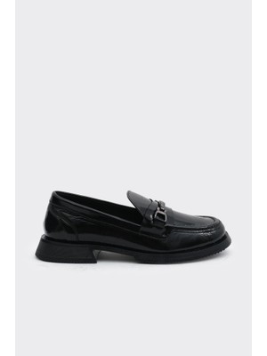 Derinet Kadın Tokalı Hakiki Deri Loafer