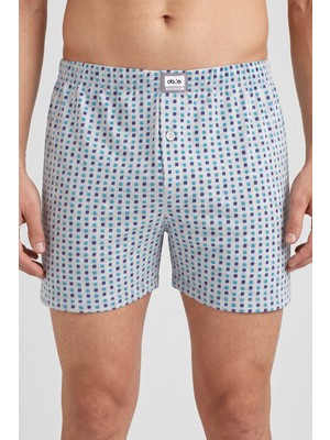 Obje Erkek Gri Fırça Desen Süprem Dar Kesim Boxer