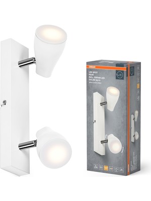 Osram Pear Ikili LED Spot 2X4.3W 2700K 700LM GU10 Beyaz Kasa