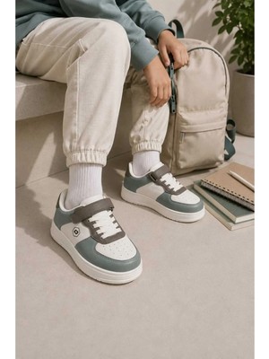 Slipcat Unisex Çocuk Cırt Cırtlı, Konforlu, Hafif, Şık, Modern Tasarım, Günlük Sneaker Spor Ayakkabı