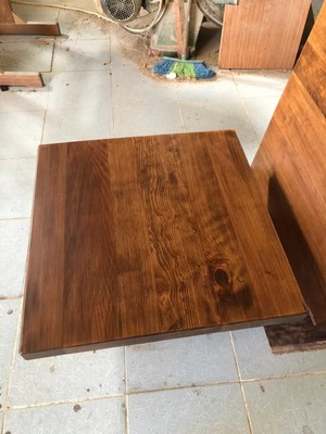 Bezos Kütük Cafe Masası Üstü Tablası 60 x 60 cm