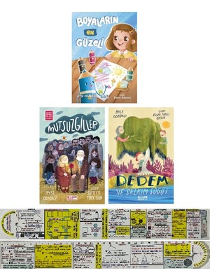 Ayşe Odabaşı 3 Kitap Set / Boyaların En Güzeli - Mutsuzgiller - Dedem ve Salkım Söğüt + Özel Cetvel