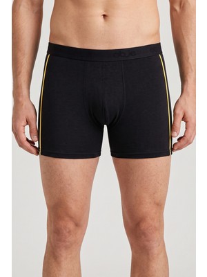 Obje Erkek Siyah Likra Cotton Boxer
