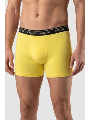 Obje Erkek Sarı Penye Modal Boxer