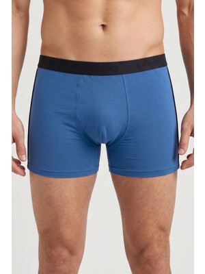 Obje Erkek Lacivert Likra Cotton Boxer