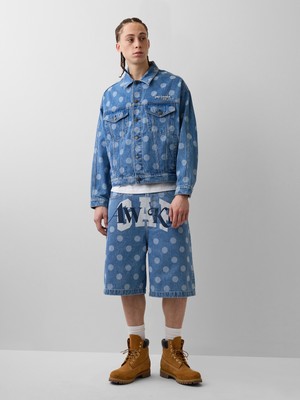 Gap Erkek Açık Mavi Gap × Awake Ny ‘90's Loose Dotted Denim Şort