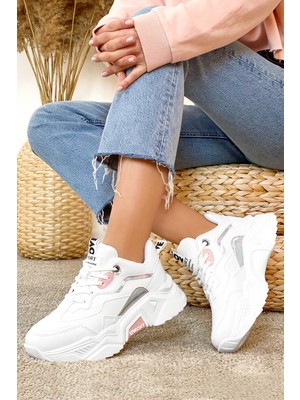 Dark Seer Kadın Beyaz Pudra Sneaker Spor Ayakkabı 2026 - DS.PMD239K2110