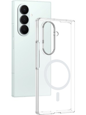Vendas Galaxy Z Fold 8 Ultra Uyumlu Sararma Yapmayan Kamera Korumalı M-Safe Şarj Özellikli Şeffaf Vendas London Sert PC Kapak
