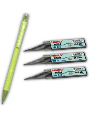 Mikasso 2.0 mm Kalın Uçlu Versatil Kalem 1 Adet ve 2.0 mm Kalın Uç Siyah 3 Adet Lacivert