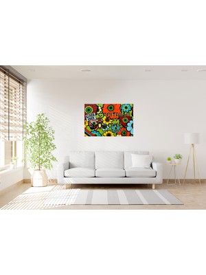 Tablo Trendi Rengarenk Popart Kanvas Tablo 0860