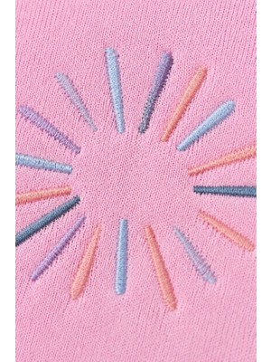Jabber Kız Çocuk Nakış Işlemeli Sweatshirt Eşofman Takım Pembe