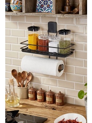 iselahome Yapışkanlı Raflı Kağıt Havluluk Paslanmaz Çelik Banyo ve Mutfak Düzenleyici/organizer