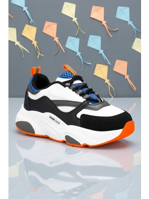 Dark Seer Çocuk Beyaz Mavi Sneaker Spor Ayakkabı 2026 - Kids DS 1838
