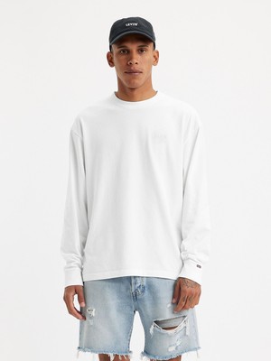 Levi's Ls Authentıc Erkek Beyaz Bisiklet Yaka Sweatshirt A6887-0004