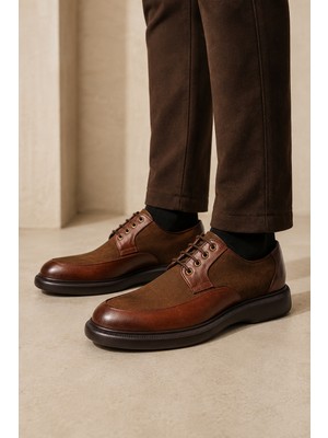 Calvaren Auren Walnut Brown Hakiki Deri Premium Erkek Casual Ayakkabı