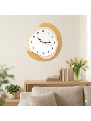 Empressco Iskandinav Modern Duvar Saati 35 cm Sessiz Mekanizma Mdf Minimal Tasarım