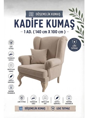 Nisahometeks Kadife Döşemelik Kumaş 1 Adet (140X100 Cm)