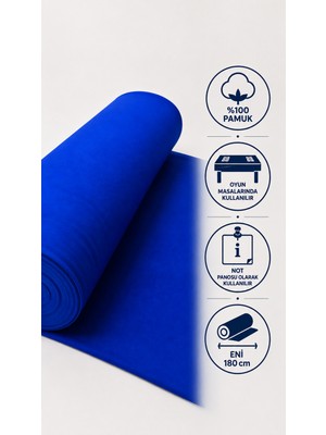 Favora Saks Mavisi Kadife Dokulu Çuha Kumaşı 6 Metre - Okey, Bila