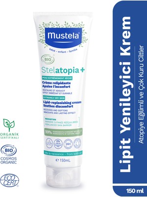 Mustela Organik Sertifikalı Stelatopia+ Çok Kuru Atopik Cilt Krem Bebek Çocuk Yetişkin 150ml