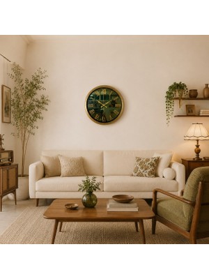 MiraLive Eskitme Grand Roma Aynalı 40 x 40 cm Duvar Saati