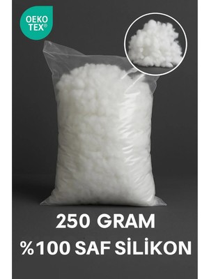 Yamesa %100 Saf Silikon 250GR Silikon Elyaf Dolgu – Yastık, Kırlent, Yorgan ve Oyuncak Doldurma Için