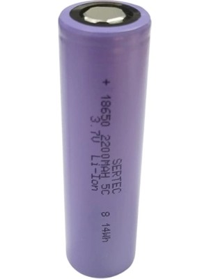 Melonika Sertec 18650 3.7V 2200 Mah 5c Li-Ion Şarjlı Pil Crc