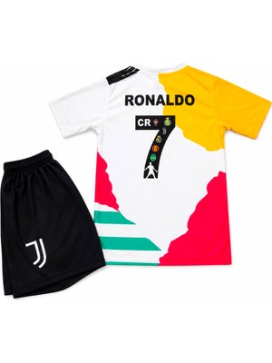 Mmt Spor Tüm Kulüpler Cristiano Ronaldo Özel Konsept Çocuk Forması 7 Numara Renkli 2li Set
