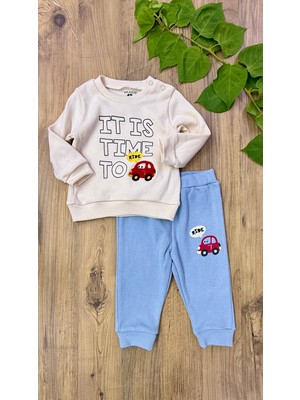 CemBebe Erkek Bebek Arabalı Alt Üst Takım Baharlık Penye
