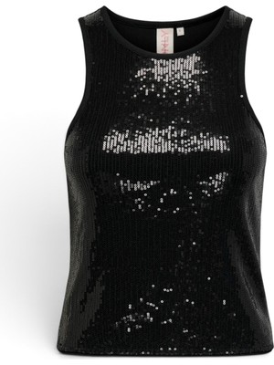 Only Onllındsay Sequıns Tank Top Wvn Kadın Gri Bluz - 15332690