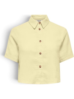Only Onlthyra Ss Short Shırt Cs Wvn Kadın Sarı Şort - 15373601