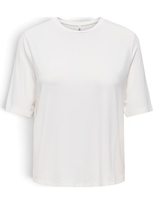 Only Onlbamboo S/s O-Neck Top cc Jrs Kadın Beyaz  - 15377110