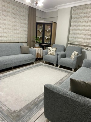 Arife Home 3+2+1+1dokuma Jakar Koltuk Örtüsü. Lastikli, Esnek, Yıkanabilir Koltuk, Kanepe, Çekyat Örtüsü/kılıfı