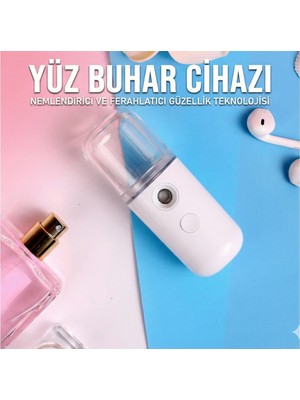 Melonika Şarjlı Mini Yüz Nemlendirici Dezenfektan Cihazı Mist Sprayer Crc