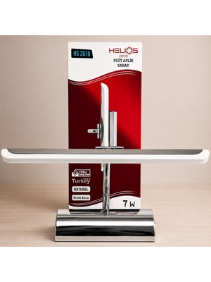 Helios Helıos 7W Flüt Aplik Kasa Naturel Krom Kasa