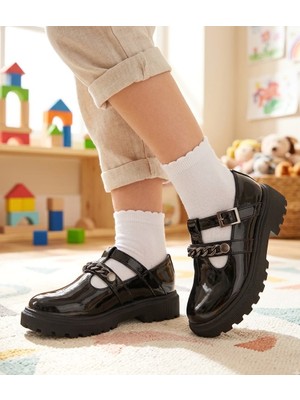 Surpie Shoes Kız Çocuk Okul Ayakkabı, Çocuk Okul Babet, Surpie Günlük Babet